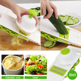 Multi-function Manual Vegetable Cutter Stainless Steel Slicer Carrot Potato Peeler Cheese Grater Onion Slicing Kitchen Tool