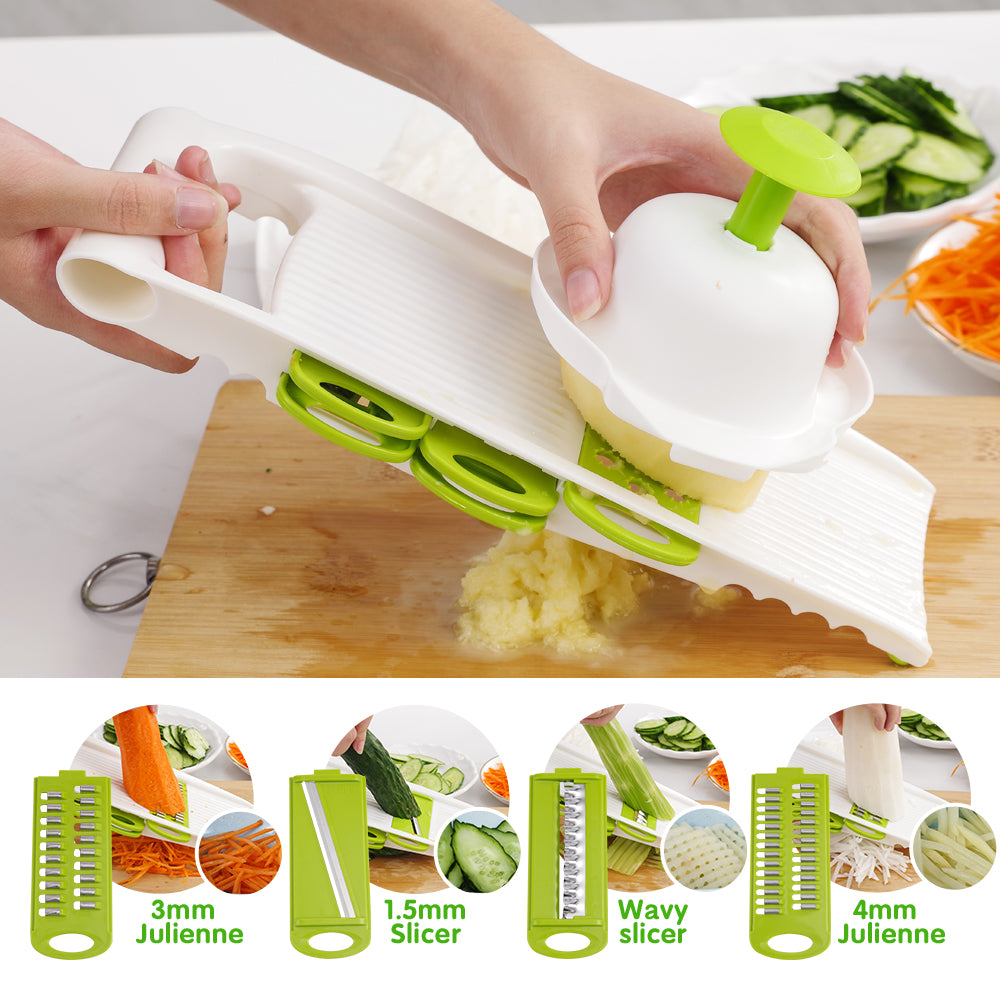 Multi-function Manual Vegetable Cutter Stainless Steel Slicer Carrot Potato Peeler Cheese Grater Onion Slicing Kitchen Tool