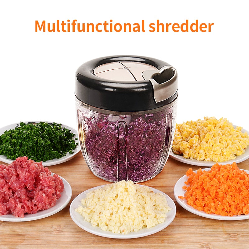 New Manual Food Chopper Onion Vegetable Cutter Shredder Slicers Ginger Grinder Meat Mincer