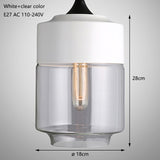 Nordic modern loft Hanging Glass pendant lights LED Retro Edison Pendant Lamp