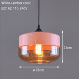 Nordic modern loft Hanging Glass pendant lights LED Retro Edison Pendant Lamp