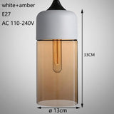 Nordic modern loft Hanging Glass pendant lights LED Retro Edison Pendant Lamp