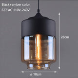 Nordic modern loft Hanging Glass pendant lights LED Retro Edison Pendant Lamp