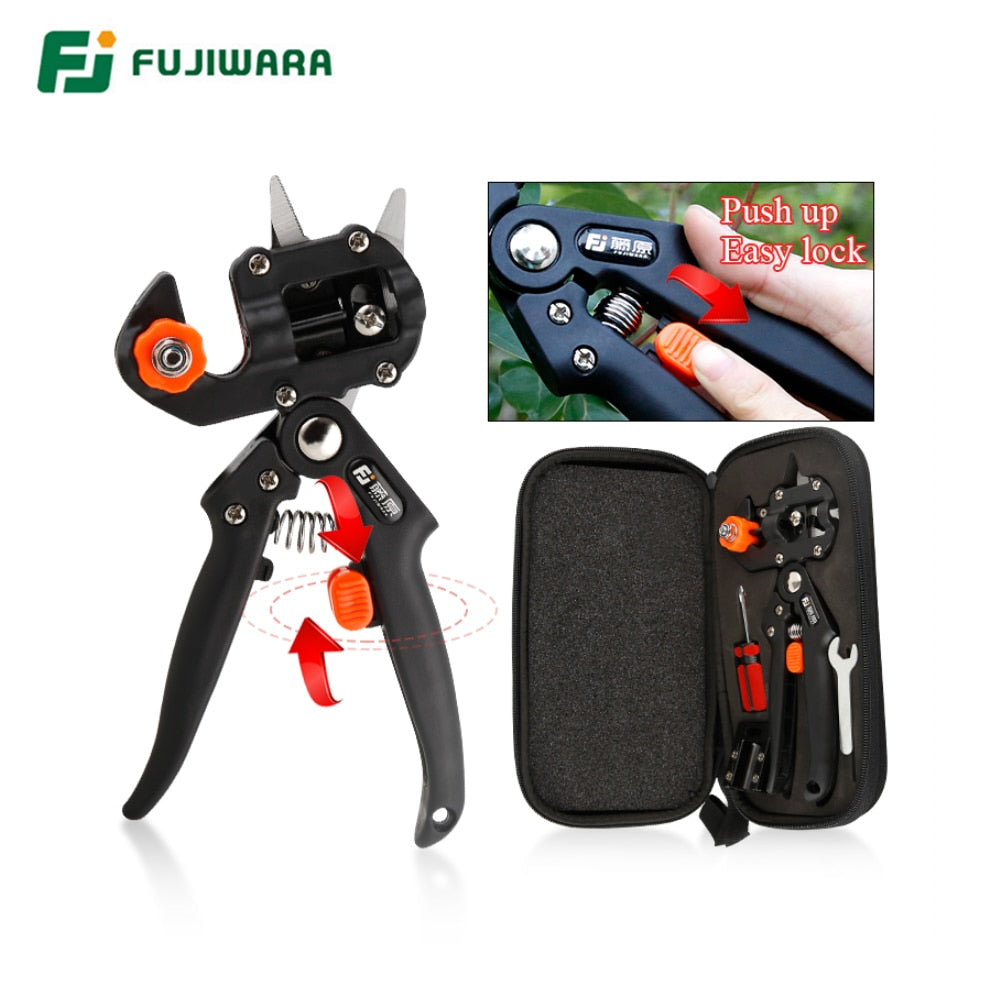 FUJIWARA Grafting Shears Scissor  Fruit Tree Vaccination Multi-function Bud Cutter 3 Styple Blade Gardening Tools